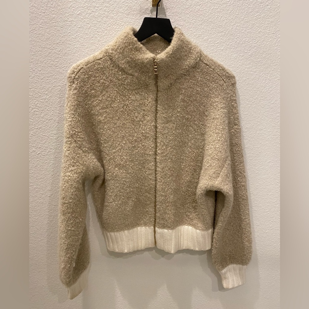 Ann Taylor Boucle Zip Jacket
